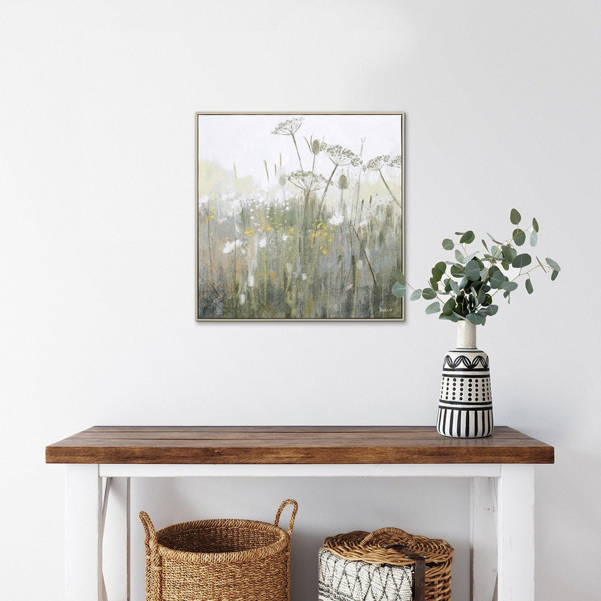 Product photograph of Gallery Interiors Peaceful Garden Framed Wall Art - 52 X 52cm from Olivia's.