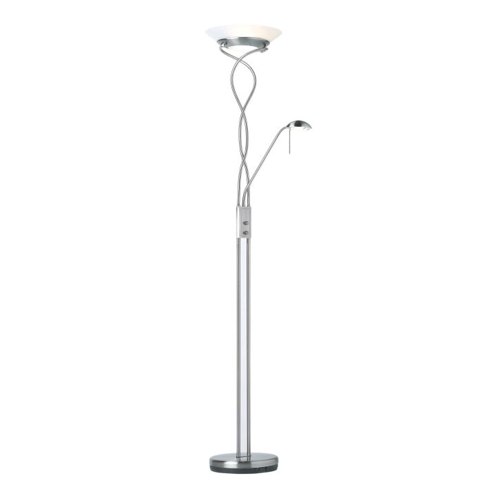 Product photograph of Olivia S Monica Floor Lamp Satin Chrome from Olivia's