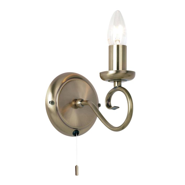 Product photograph of Olivia S Tatum Wall Light Antique Brass from Olivia's