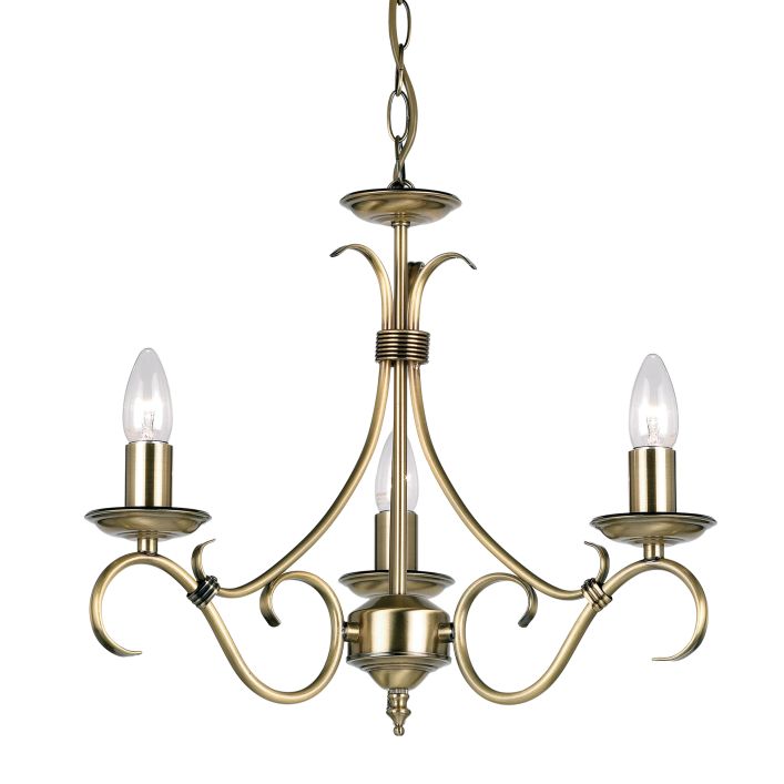Product photograph of Olivia S Briana 3 Pendant Light In Antique Brass from Olivia's