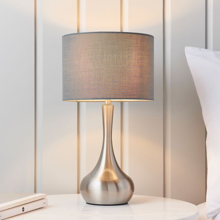 Product photograph of Olivia S Pearl Table Lamp Brass Taupe from Olivia's.