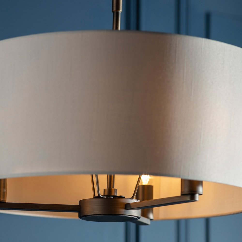 Product photograph of Olivia S Dani Pendant Large Light 3 In Antique Bronze from Olivia's.