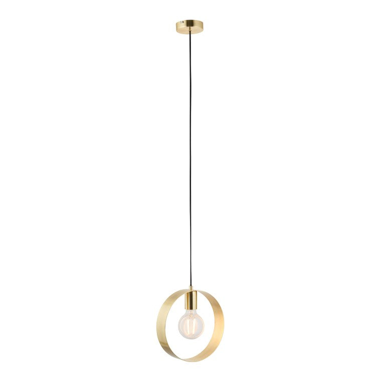Product photograph of Olivia S Hope Pendant Light In Brushed Brass Outlet from Olivia's