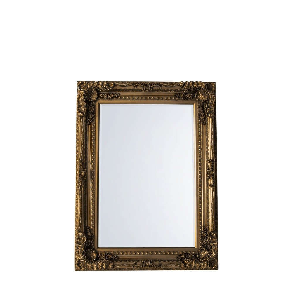 Product photograph of Gallery Interiors Carved Louis Mirror Gold from Olivia's