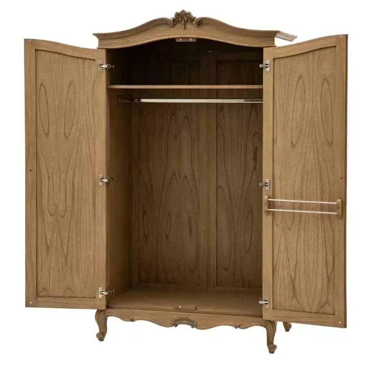 Product photograph of Gallery Interiors Chic 2 Door Weathered Wardrobe from Olivia's.