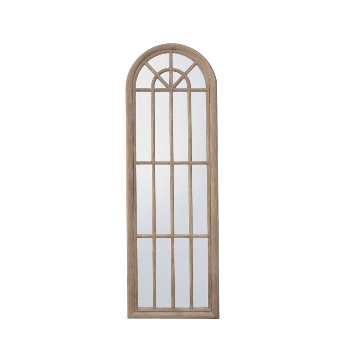 Product photograph of Gallery Interiors Curtis Arched Window Pane Mirror In Gold from Olivia's