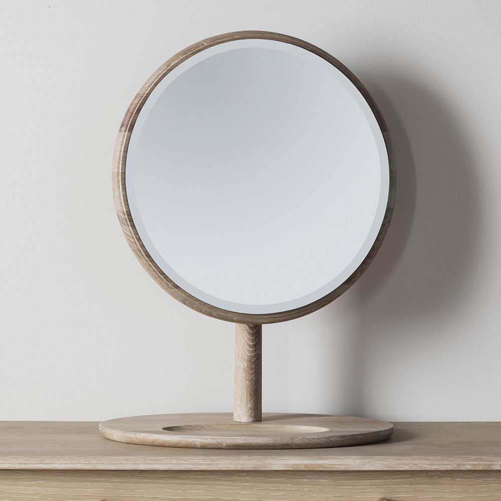 Product photograph of Gallery Interiors Wycombe Dressing Mirror Outlet Natural from Olivia's.