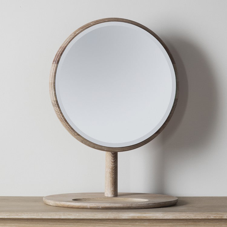 Product photograph of Gallery Interiors Wycombe Dressing Mirror Outlet Natural from Olivia's