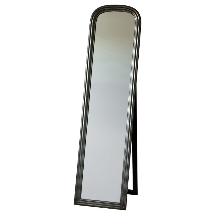 Product photograph of Gallery Interiors Beck Cheval Brushed Brass Mirror from Olivia's