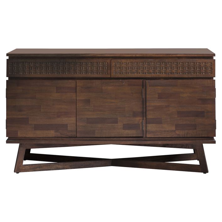 Product photograph of Gallery Interiors Boho Retreat 3 Door 2 Drawer Sideboard from Olivia's