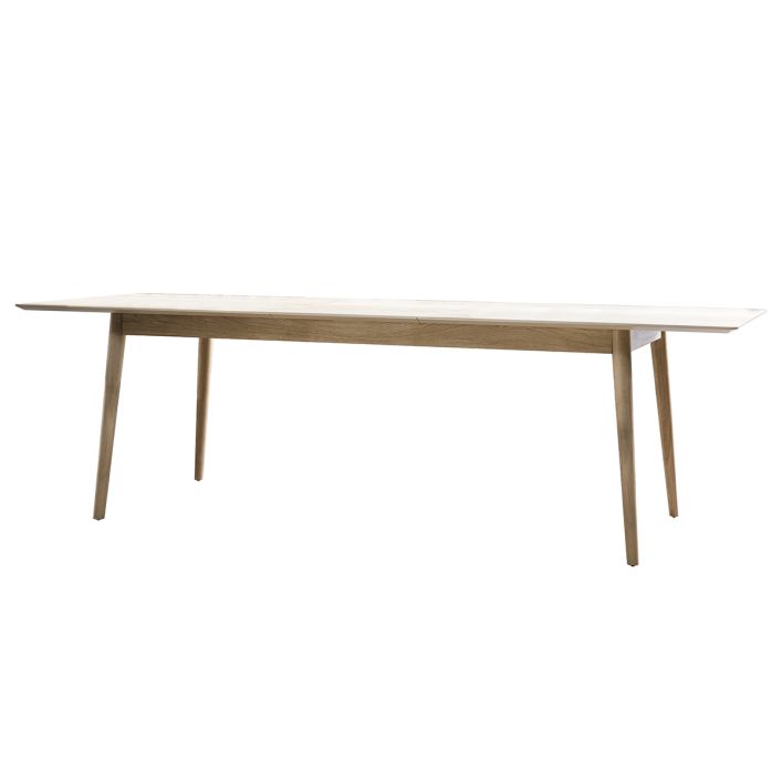 Product photograph of Gallery Interiors Milano 6-8 Seater Extending Scandi Dining Table In Oak from Olivia's