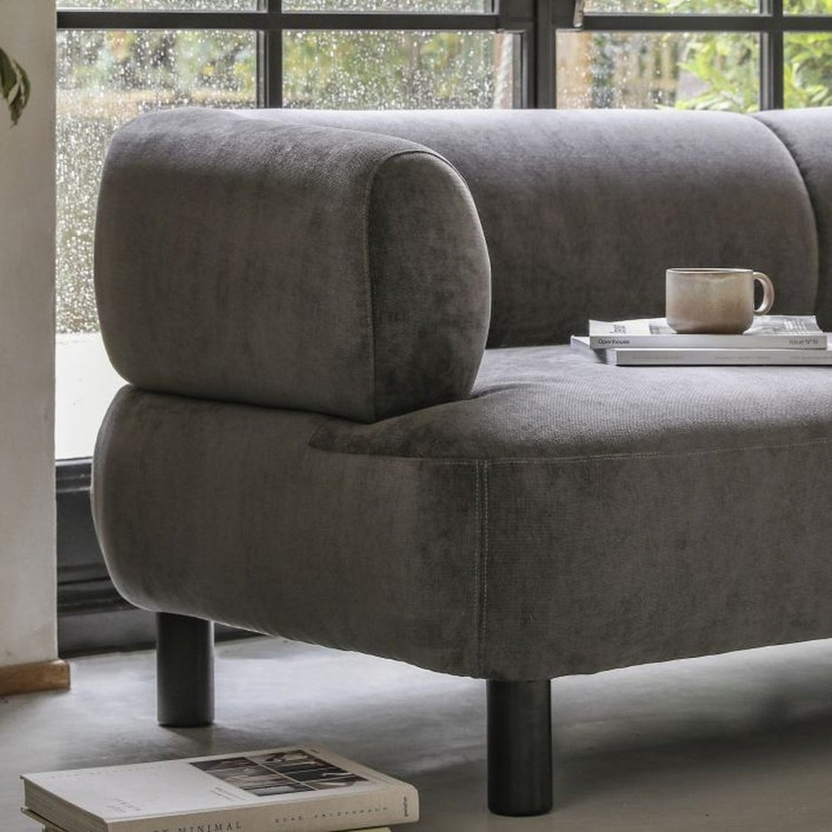 Product photograph of Gallery Interiors Alton 3 Seater Sofa In Anthracite from Olivia's.