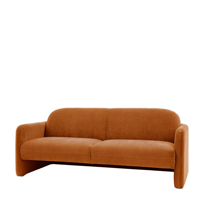 Product photograph of Gallery Interiors Magna 3 Seater Sofa In Amber from Olivia's