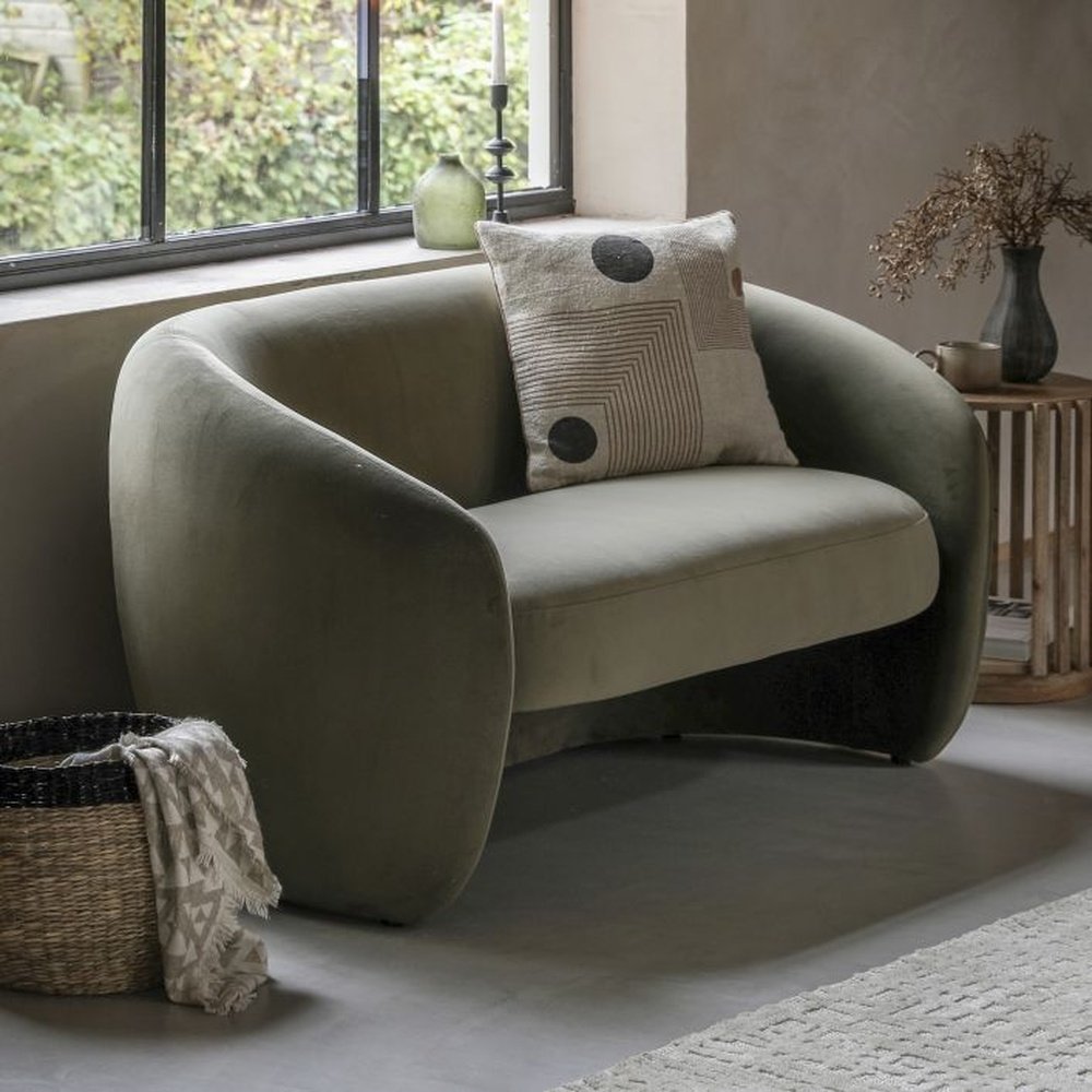 Product photograph of Gallery Interiors Canto 2 Seater Sofa In Moss Green from Olivia's.