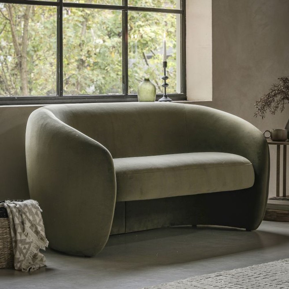Product photograph of Gallery Interiors Canto 2 Seater Sofa In Moss Green from Olivia's.