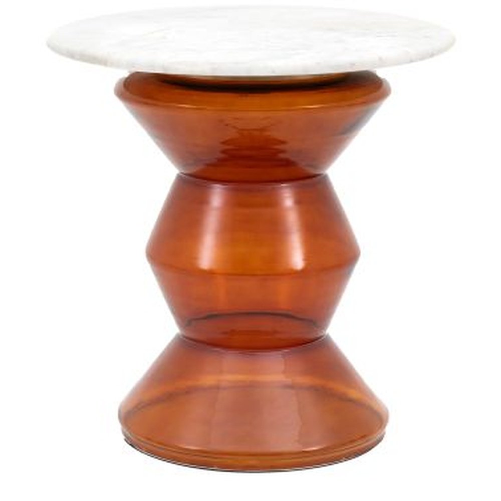 Product photograph of Gallery Interiors Tuscany Side Table In Orange from Olivia's