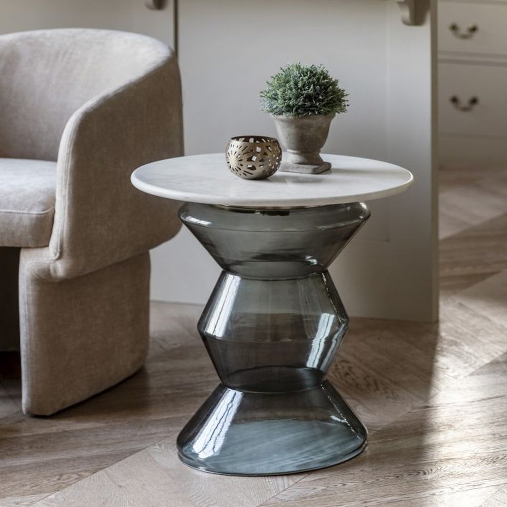 Product photograph of Gallery Interiors Tuscany Clear Side Table from Olivia's.