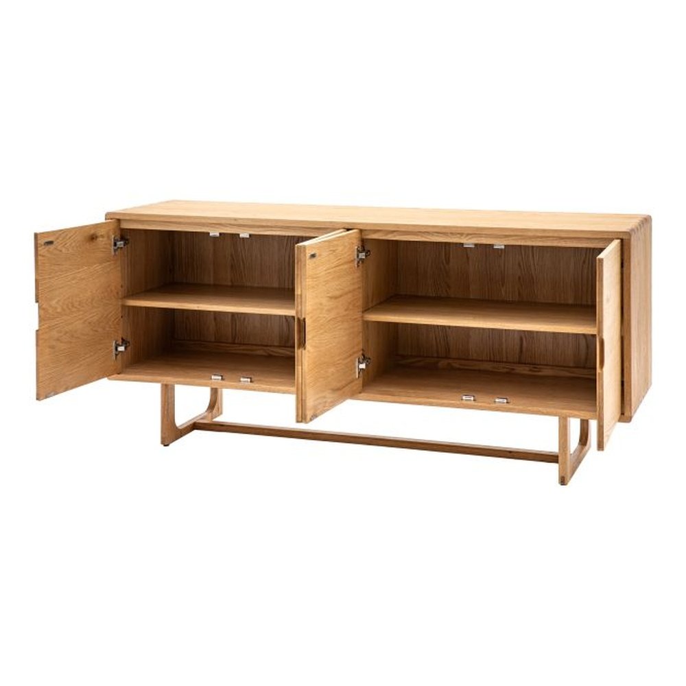 Product photograph of Gallery Interiors Croft 4 Door Sideboard In Natural from Olivia's.