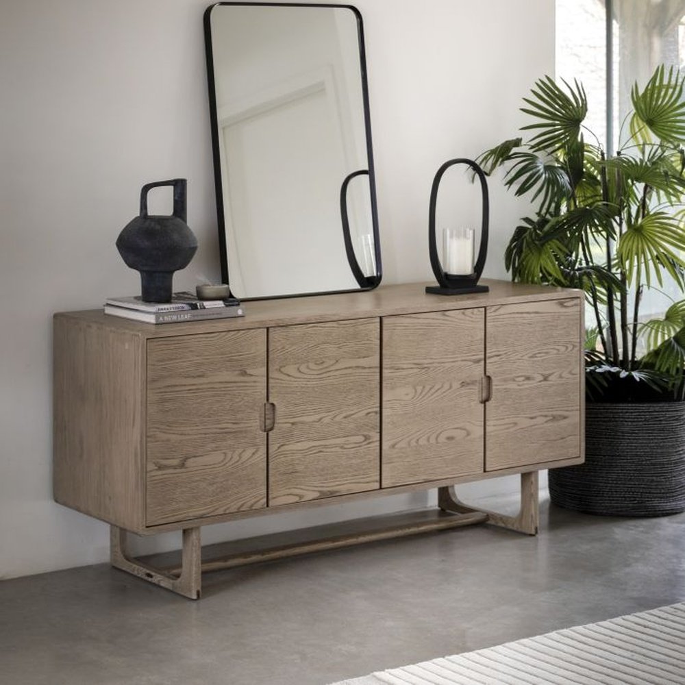 Product photograph of Gallery Interiors Croft 4 Door Sideboard In Smoke from Olivia's.