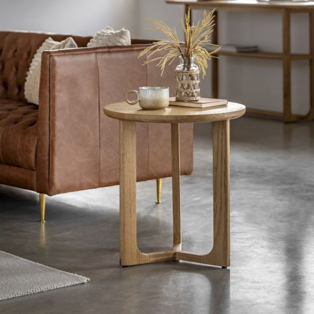 Product photograph of Gallery Interiors Croft Side Table In Natural from Olivia's.