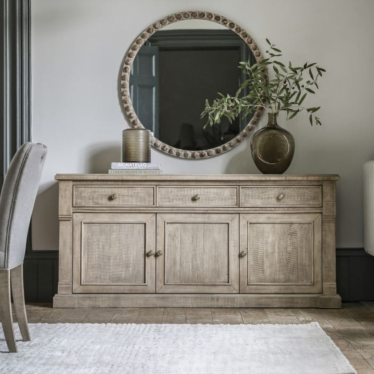 Product photograph of Gallery Interiors Newbury 3 Door 3 Drawer Sideboard from Olivia's.