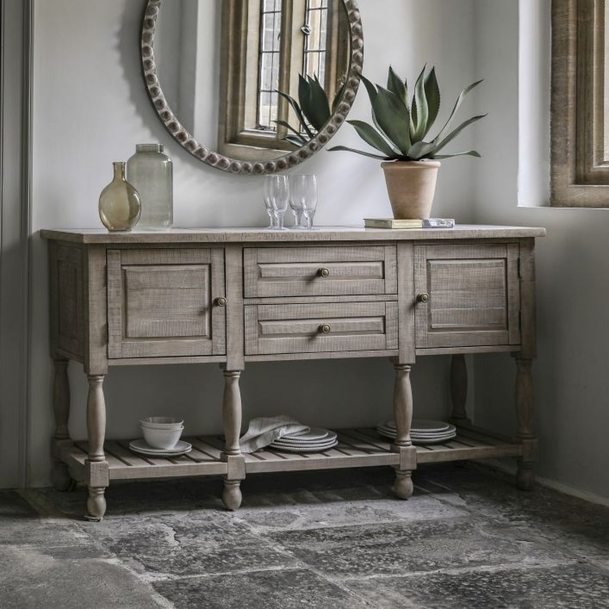 Product photograph of Gallery Interiors Newbury 2 Drawer 2 Door Sideboard from Olivia's.