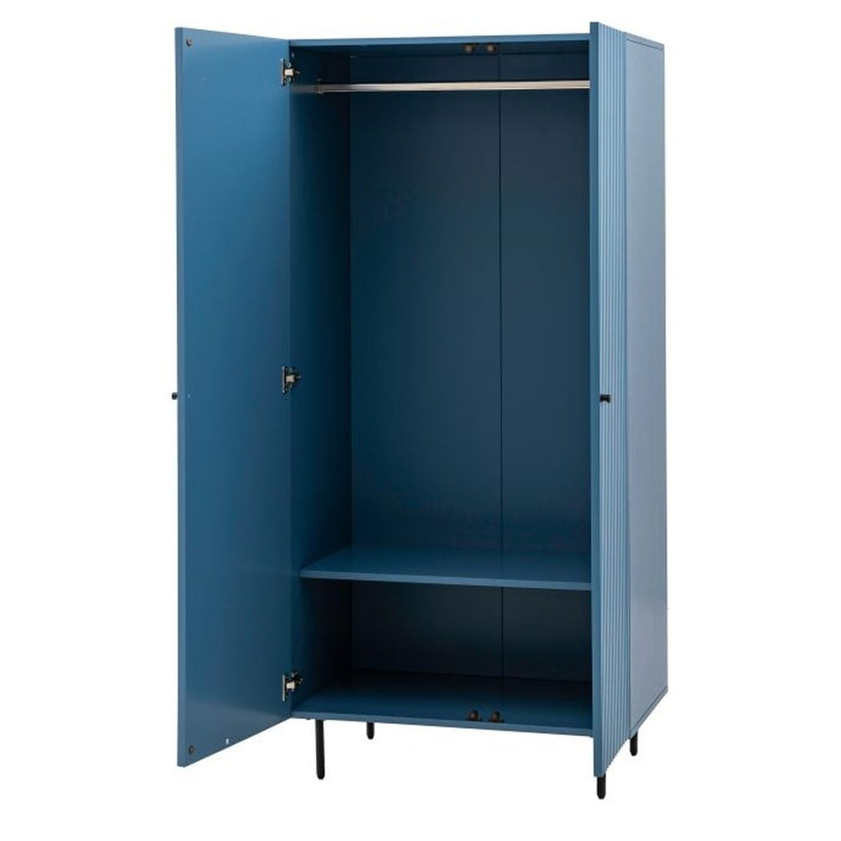 Product photograph of Gallery Interiors Denton 2 Door Wardrobe In Blue from Olivia's.