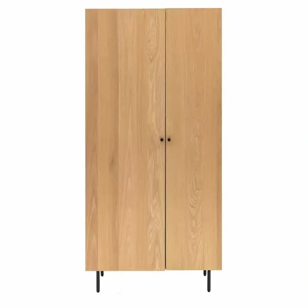 Product photograph of Gallery Interiors Kingsley 2 Door Wardrobe In Natural from Olivia's.