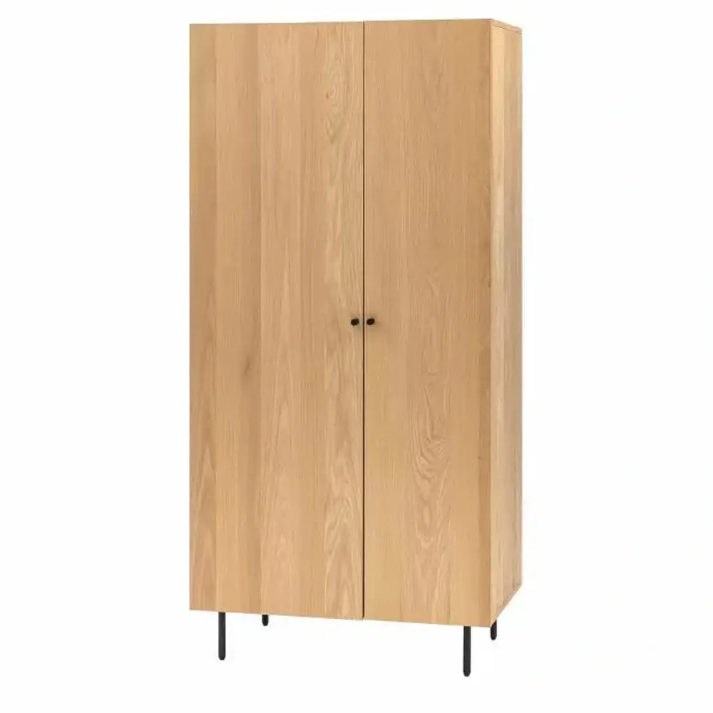 Product photograph of Gallery Interiors Kingsley 2 Door Wardrobe In Natural from Olivia's