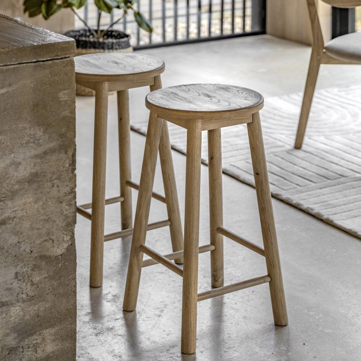 Product photograph of Gallery Interiors Alston Stool In Natural from Olivia's.