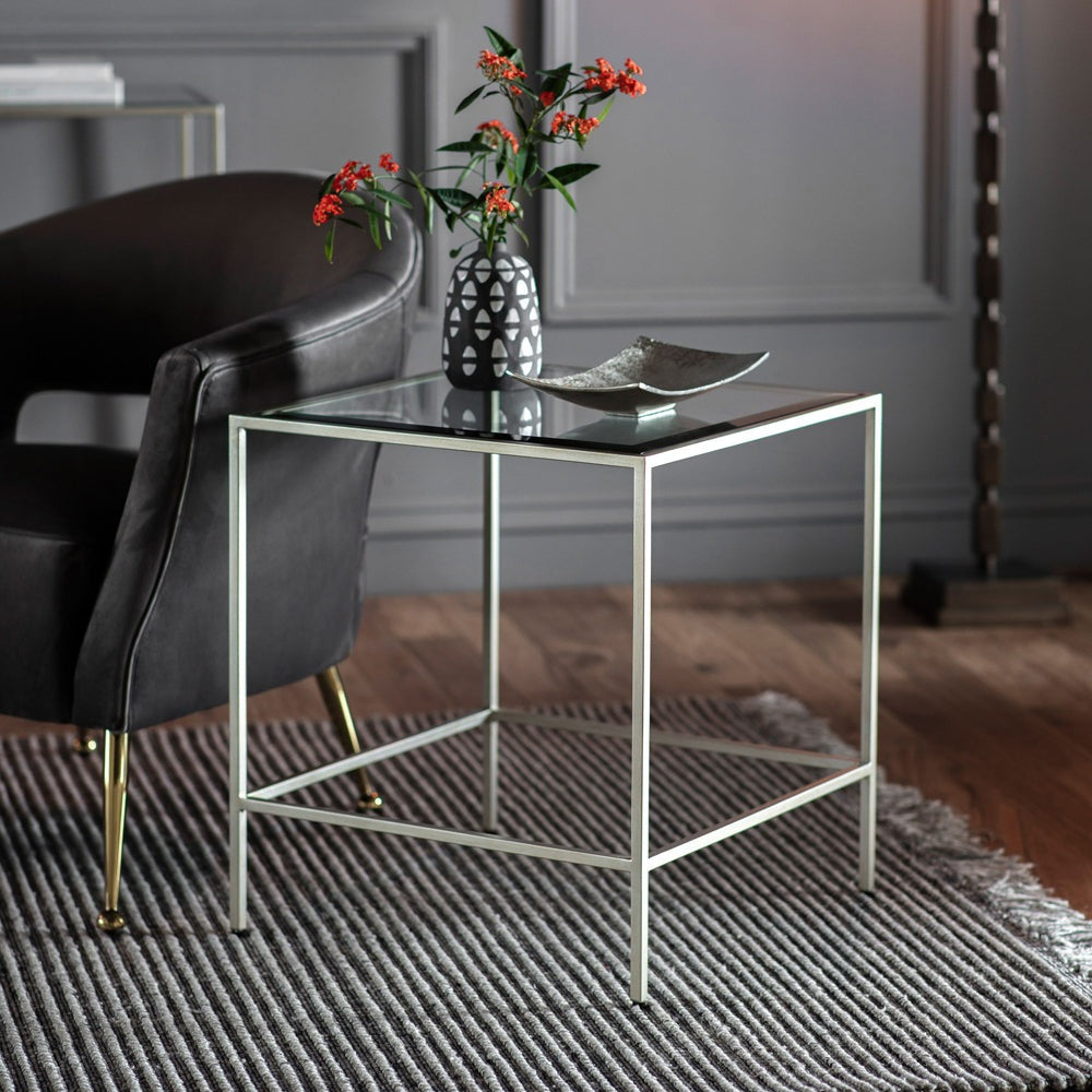 Product photograph of Gallery Interiors Rothbury Side Table Outlet Champagne from Olivia's.