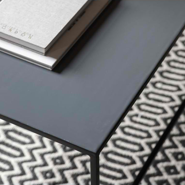 Product photograph of Gallery Interiors Mellieha Coffee Table In Dark Grey Outlet from Olivia's.