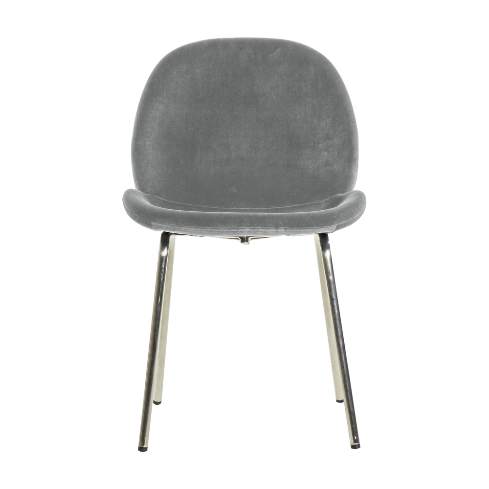 Product photograph of Gallery Interiors Flanagan Set Of 2 Chairs In Light Grey Velvet Outlet from Olivia's