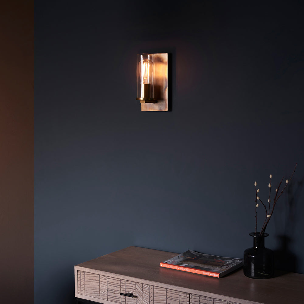 Product photograph of Olivia S Alanna Wall Light In Light Bronze Outlet from Olivia's.