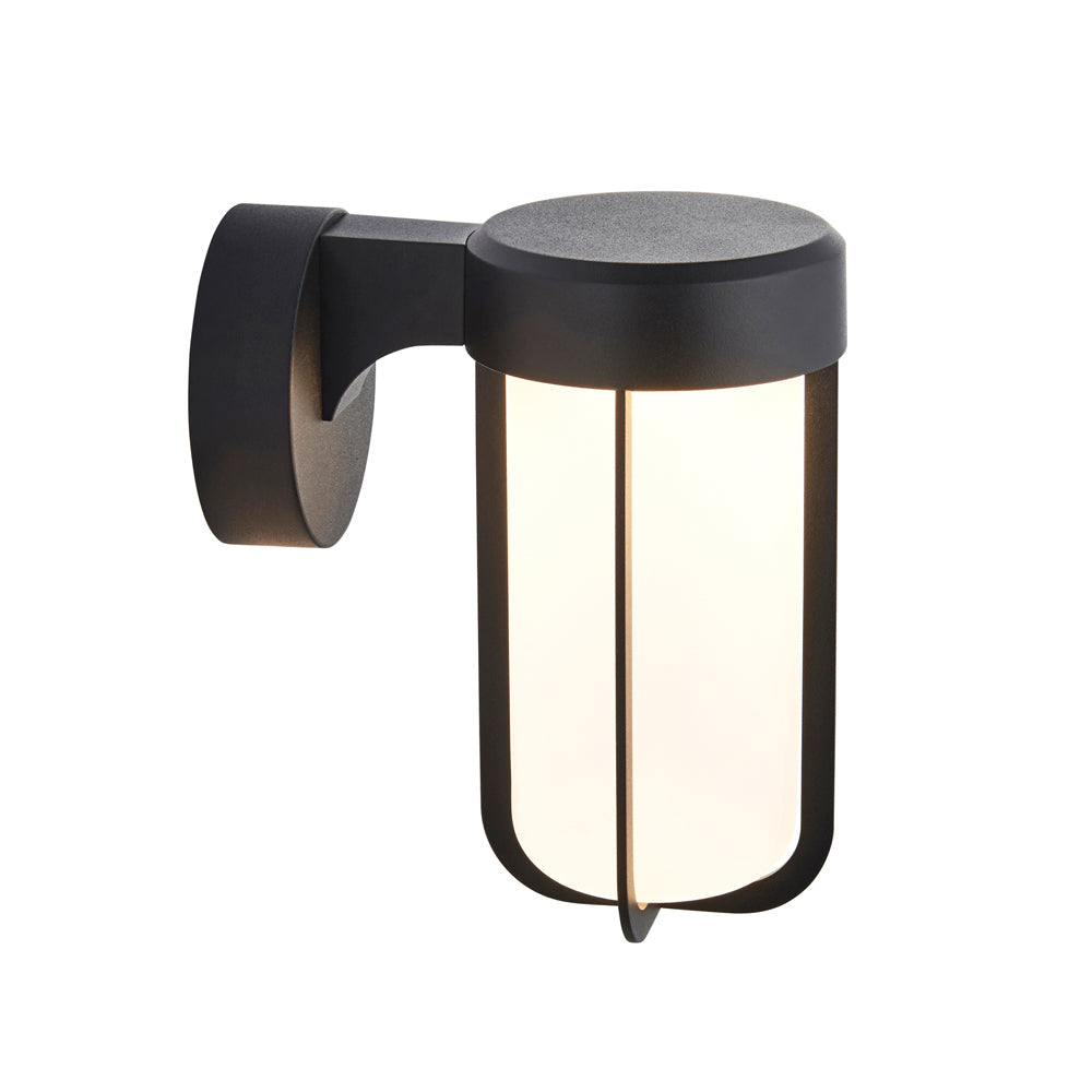 Product photograph of Olivia S Ava Outdoor Wall Light In Black With Frosted Glass Outlet from Olivia's.