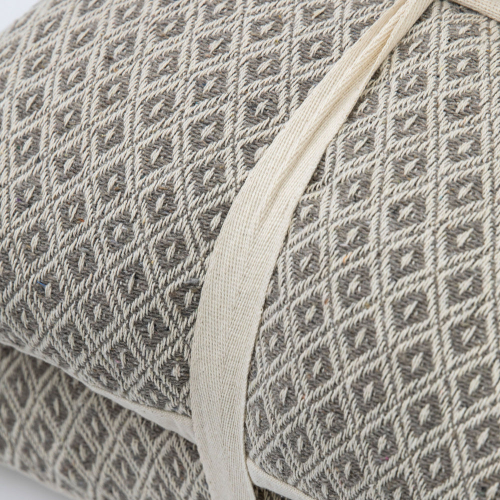 Product photograph of Gallery Interiors Headley Geometric Cushion Taupe Outlet from Olivia's.