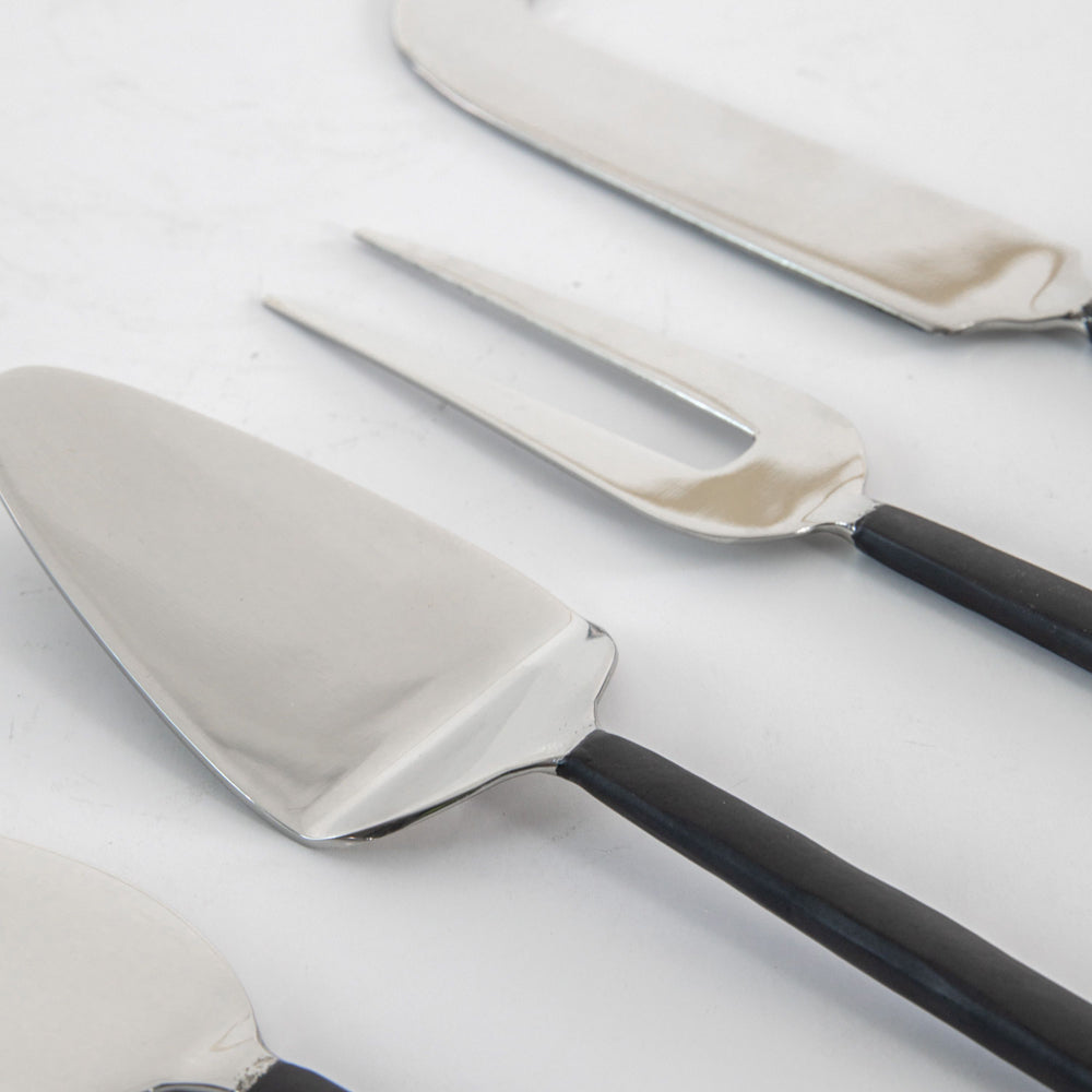 Product photograph of Gallery Interiors Set Of 4 Macclelland Cheese Knife Black Gallery from Olivia's.