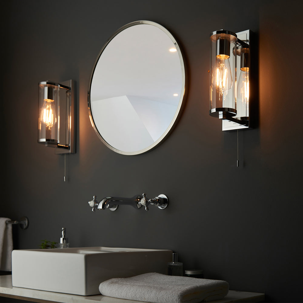 Product photograph of Olivia S Christel Bathroom Wall Light In Chrome Outlet from Olivia's.