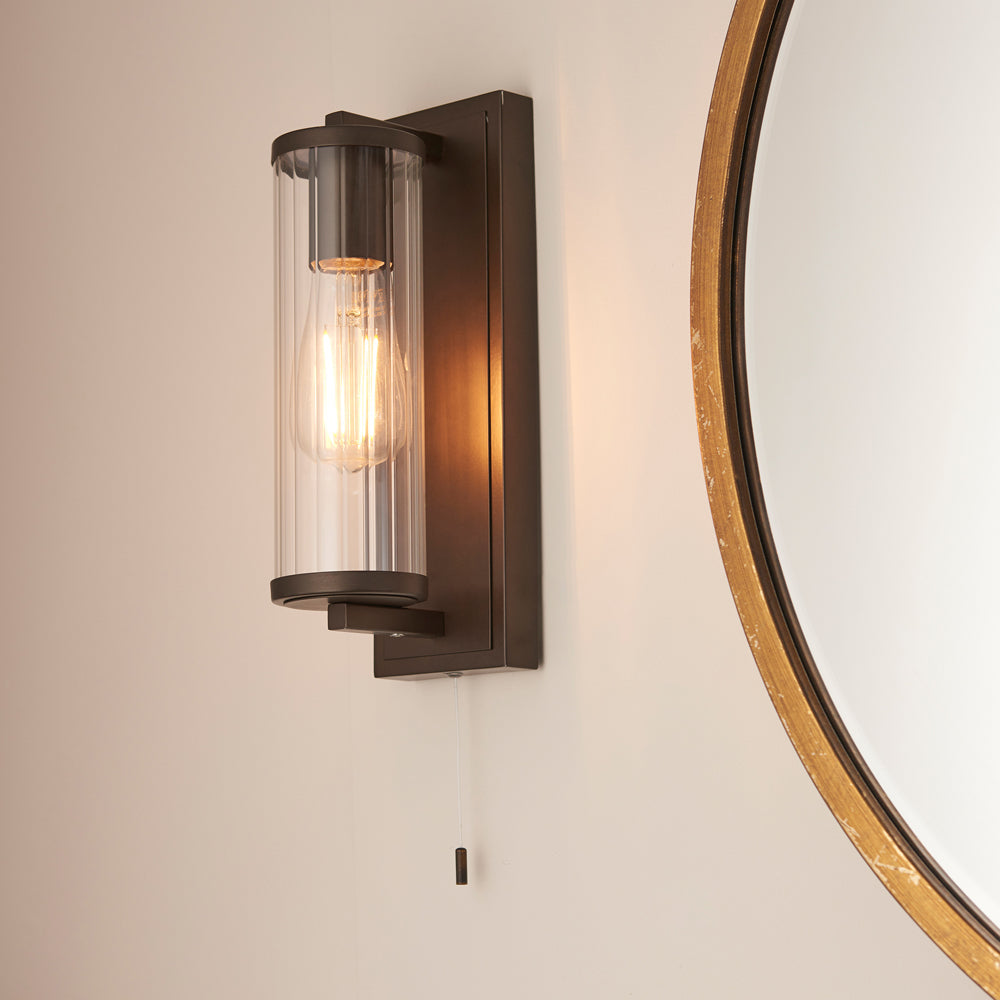 Product photograph of Olivia S Christel Bathroom Wall Light In Bronze Outlet from Olivia's.