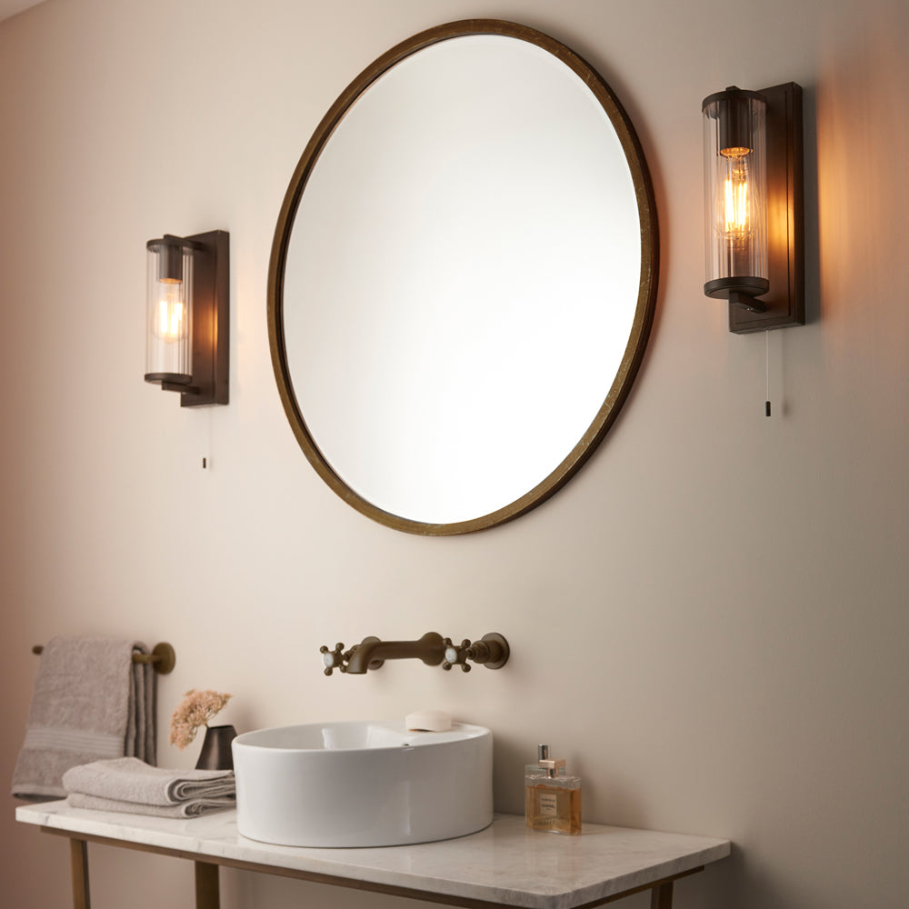 Product photograph of Olivia S Christel Bathroom Wall Light In Bronze Outlet from Olivia's