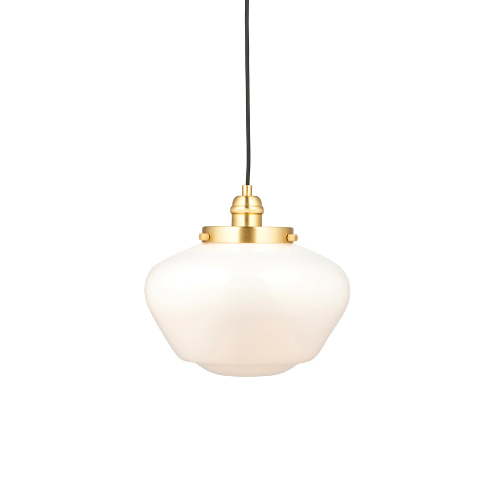 Product photograph of Olivia S Isabella Pendant Light In Brass Opal Glass Outlet from Olivia's.