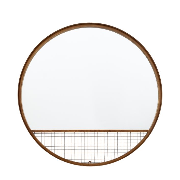 Product photograph of Gallery Interiors Southpaw Wall Mirror In Bronze from Olivia's