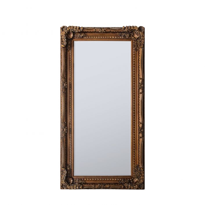 Product photograph of Gallery Interiors Carved Louis Leaner Mirror Gold from Olivia's