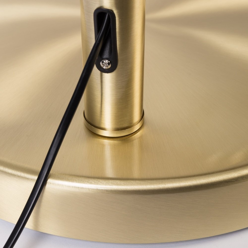 Product photograph of Zuiver Metal Bow Floor Lamp In Brass Brass from Olivia's.
