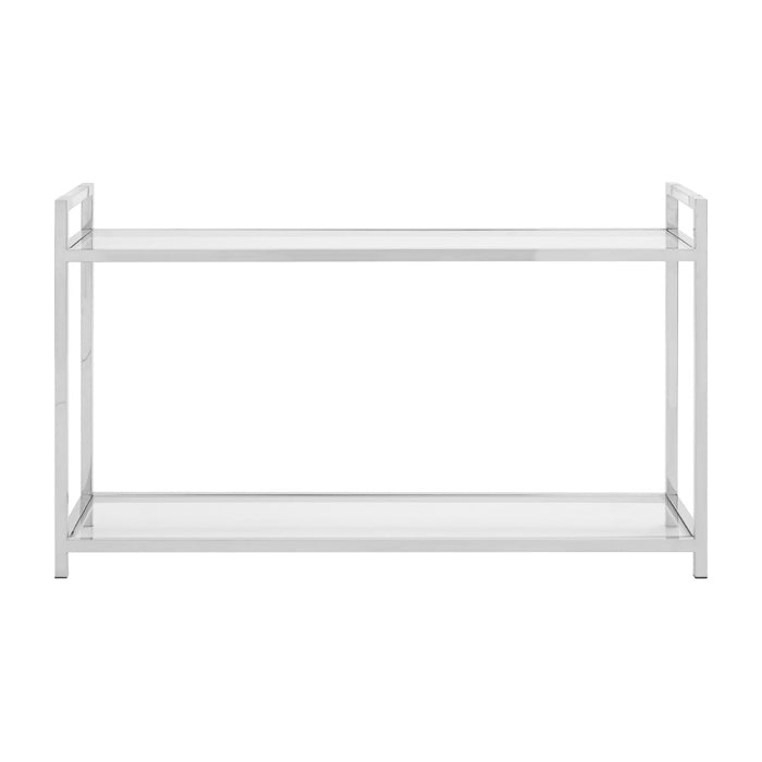 Product photograph of Olivia S Luxe Collection - Vogue Tempered Console Table from Olivia's.
