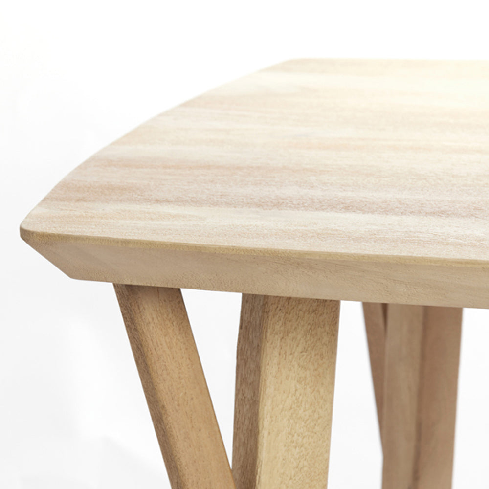 Product photograph of Light Living Quenza Mango Wood Dining Table from Olivia's.