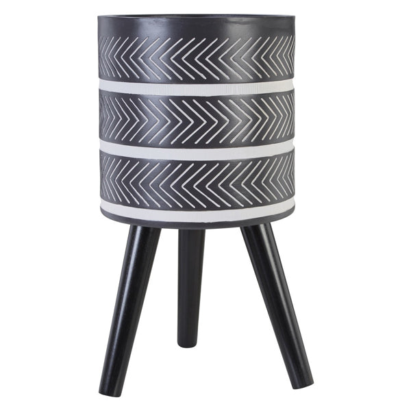 Olivias Daniel Planter Chevron Black Outlet