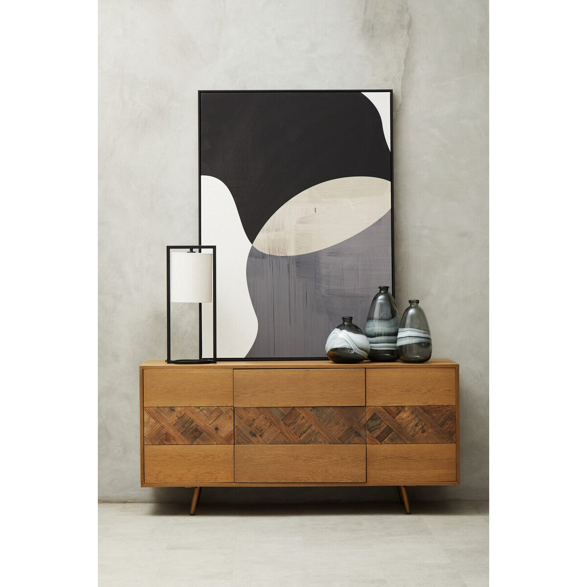 Product photograph of Halla Medium Bottle Vase - Grey from Olivia's.