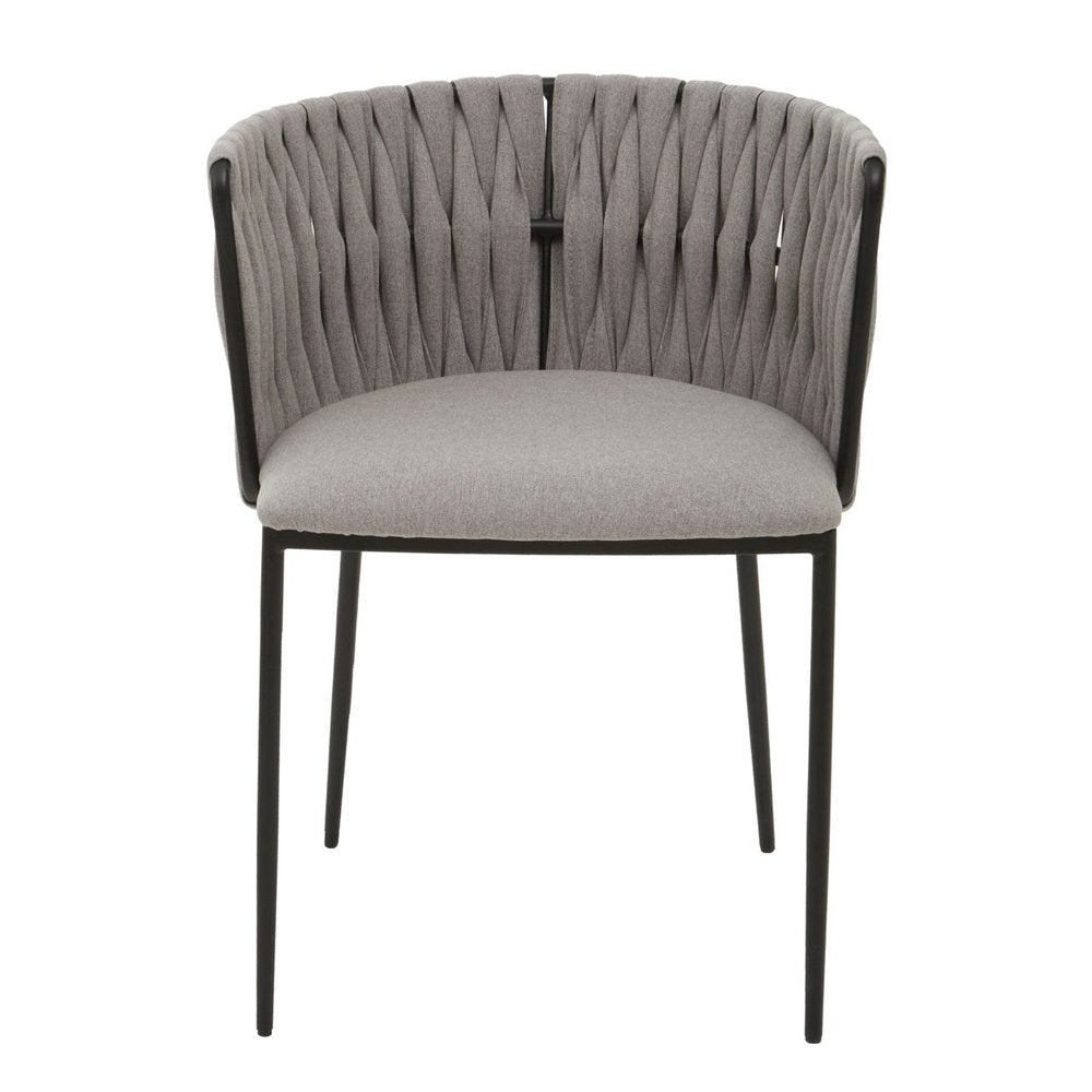 Product photograph of Olivia S Giselle Dining Chair In Grey Fabric Black Frame Outlet from Olivia's.