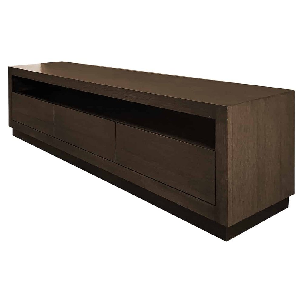 Product photograph of Richmond Interiors Oakura Tv-unit 3-drawers In Brown from Olivia's